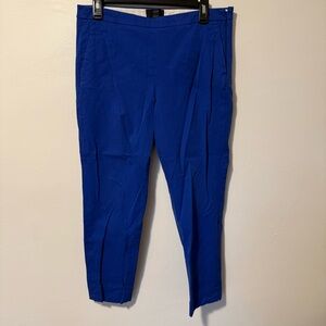 J.Crew martie Cropped pants Slim Ankle Royal Blue Cotton Blend 10